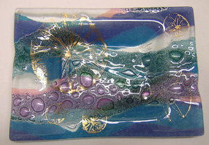 Higgins Glass Ashtray CASCADE