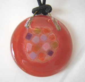 Higgins Studio Glass Pendant ( pink mix )