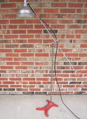 Industrial Lamp Red Stand