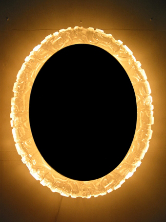 70's Lighting Wall Mirror (oval)
