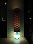 70's Blue Dot Shade Glass base Lamp
