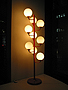 70's Glass Shade Redstand Lamp