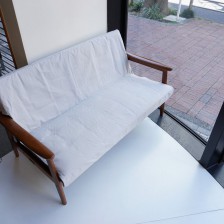 Kチェア2シーター用カバー ホワイトスモーク(薄めのグレー)