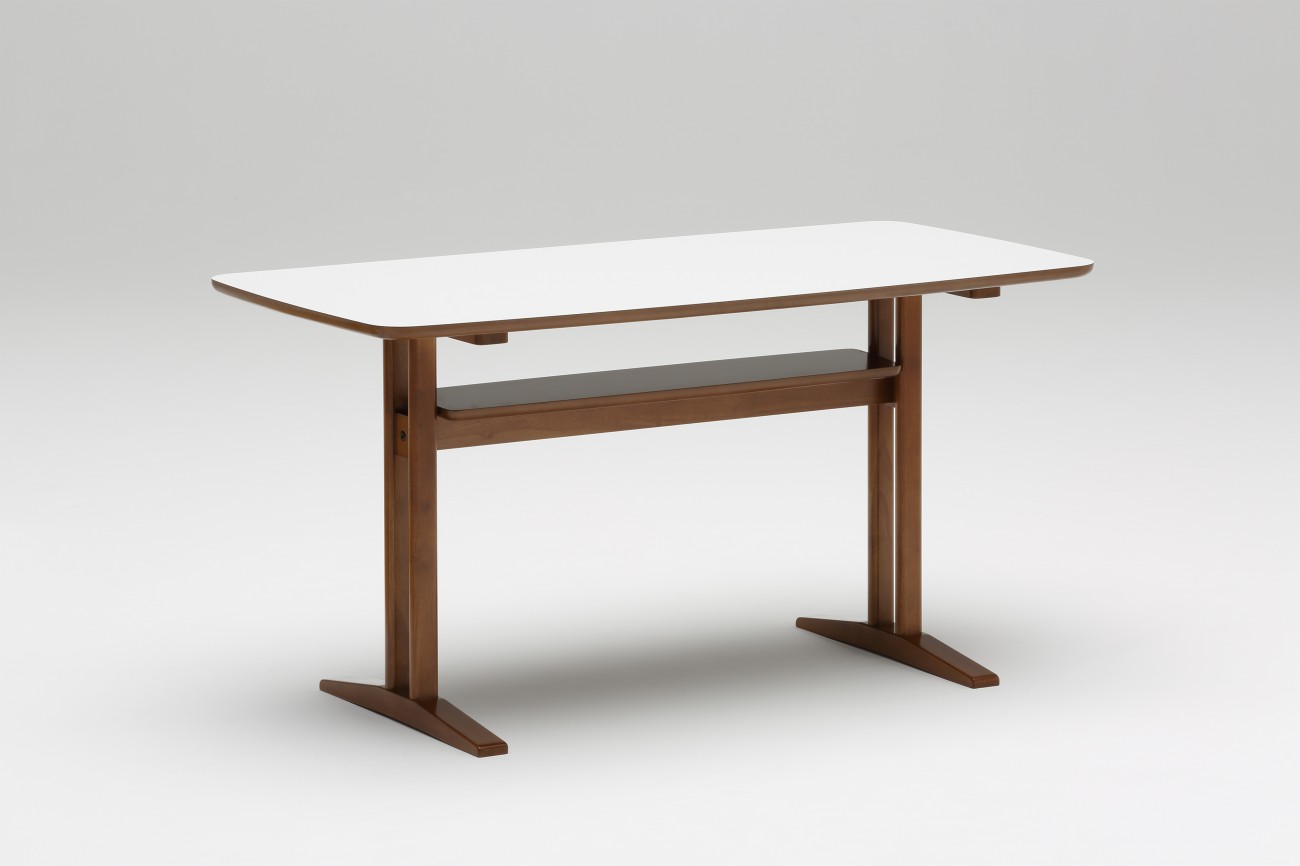 カリモク60+ カフェテーブルW1200 天板ホワイト (横幅1180mmです 