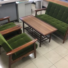 カリモク60 Kチェア2シーターと1シーターのモケットグリーン