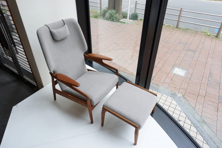 Teak Lounge chair（Reclining）Kvadrat Hallingdal 65 / ラウンジチェア（リクライニング）クヴァドラ ハリンダル65 ビンテージ北欧・ヨーロッパ家具