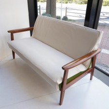 カリモク60 Kチェア2シーター用 カバー 生成り キナリ ナチュラル