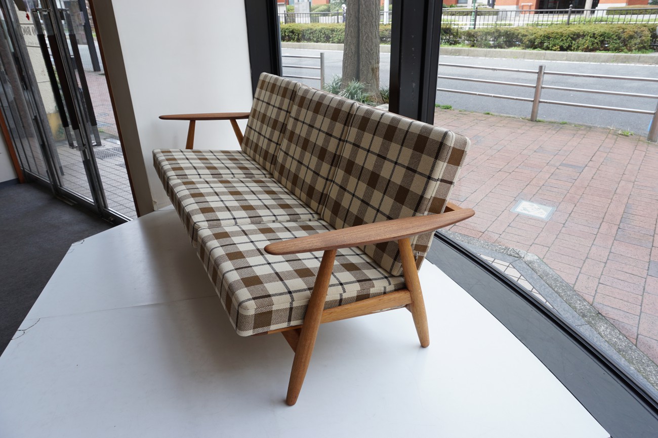 Hans J.Wegner GE240-3 sofa teak×Oak GETAMA(ハンス・ウェグナーデザイン ゲタマ社製 ビンテージ チーク×オーク材)