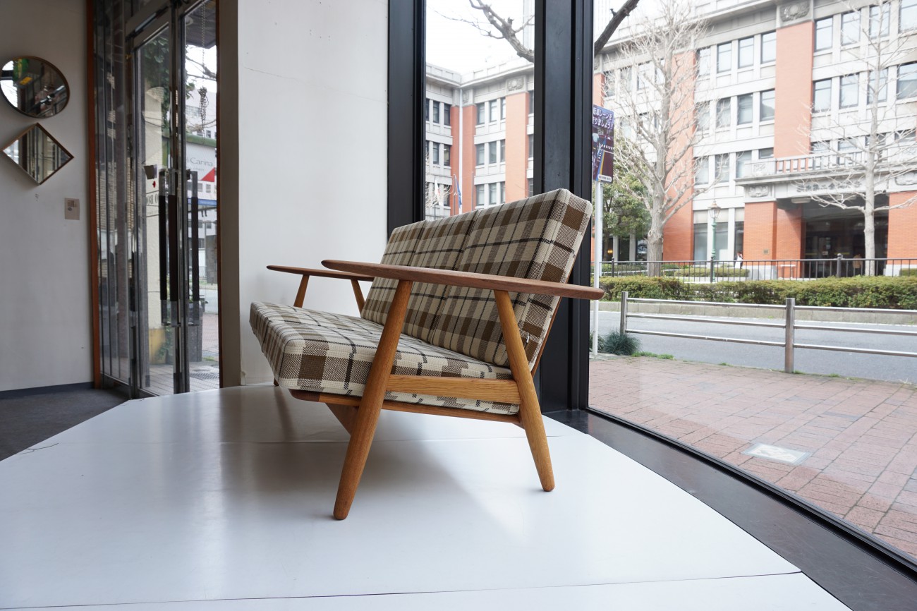 Hans J.Wegner GE240-3 sofa teak×Oak GETAMA(ハンス・ウェグナーデザイン ゲタマ社製 ビンテージ チーク×オーク材)