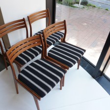 Johannes Andersen dining chair 4pset Uldum Mobelfabrik Kjellerup Vaeveri Zivago / ヨハネスアンダーセン　ダイニングチェア4脚セット ケアロップヴァヴェリ ジバゴ