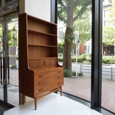 Johannes sorth teak book shelf Bornholms Mobelfabrik / チーク 蛇腹ブックシェルフ ビューロ チェスト