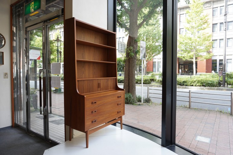 Johannes sorth teak book shelf Bornholms Mobelfabrik / チーク 蛇腹ブックシェルフ ビューロ チェスト