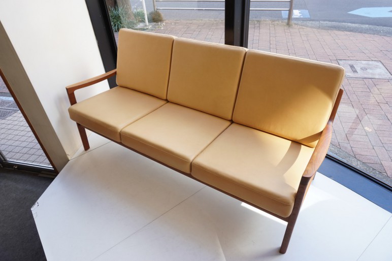 Ole Wanscher sofa Model166 Senator Teak France & Son aniline leather / チーク オーレヴァンシャー セネターソファ アニリンレザー（本革）