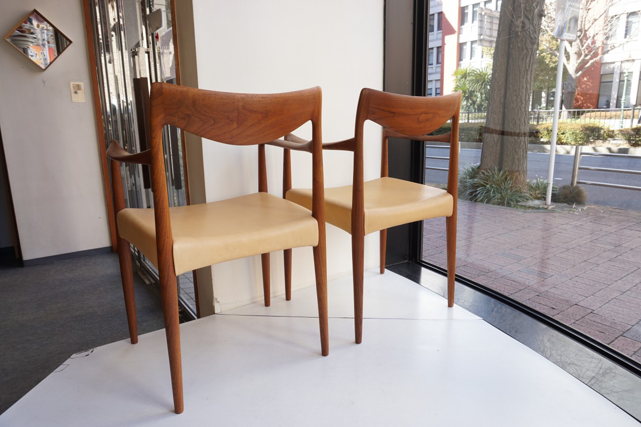 Rastad＆Relling Bambi arm chair Normay aniline leather / ラスタ&レリング アームチェア アニリンレザー（本革） ノルウェー 2脚