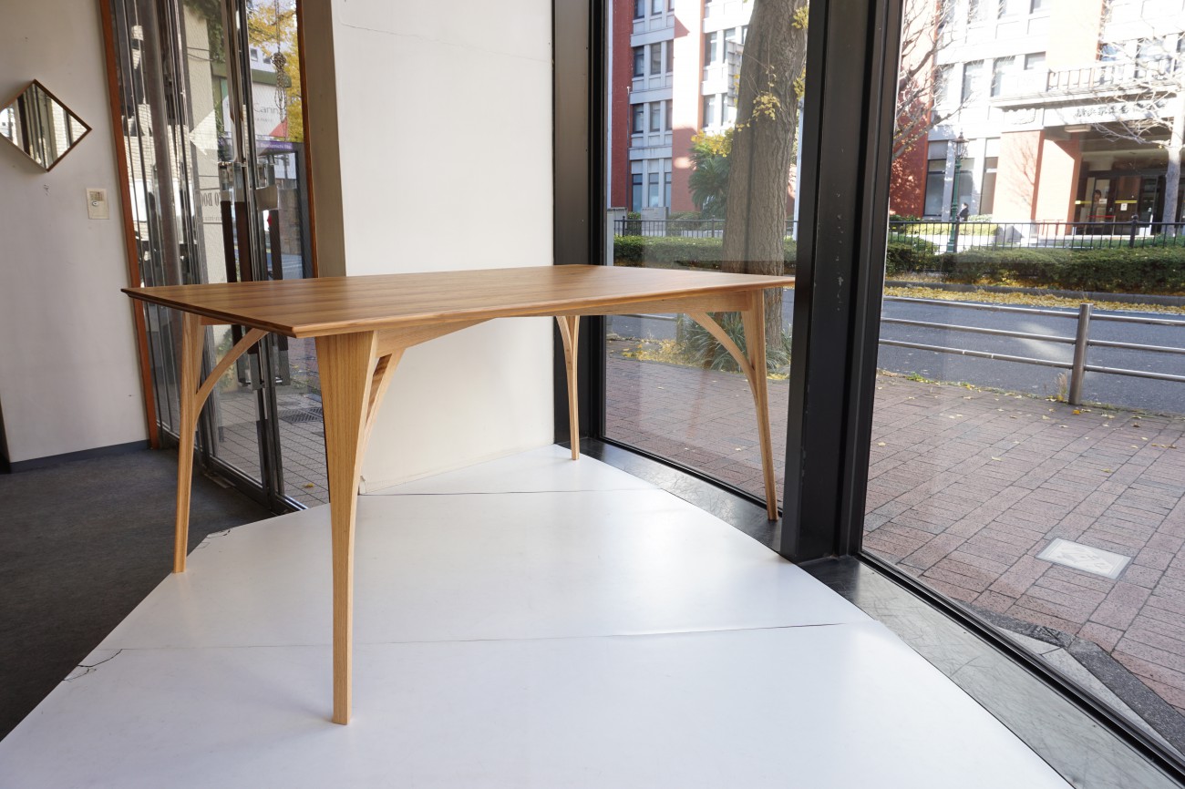 DECO-BOCO Original Dining table Desk / デコボコ オリジナルダイニングテーブル デスク チーク×オーク（オーダー コンパクト デスク）150cm