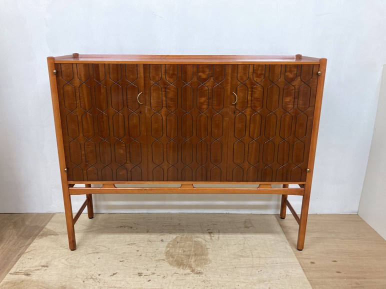 David Rosen Nordiska kompaniet Cabinet Mahogany Beech / デビッド・ローゼン マホガニー材×ビーチ材 キャビネット　/　stock2108-10（メンテナンス前）ビンテージ北欧家具