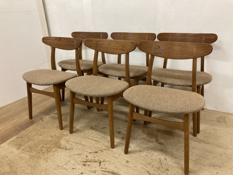 Hans J.Wegner CH-30 chair / チーク×オーク　ハンス・J・ウェグナー　ダイニングチェア　/ stock2108-24（メンテナンス前）ビンテージ北欧家具