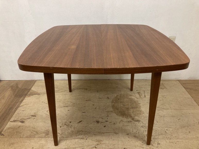 Teak Square Dining table treman / チーク スクエア エクステンション ダイニングテーブル / stock2108-32（メンテナンス前）ビンテージ北欧家具