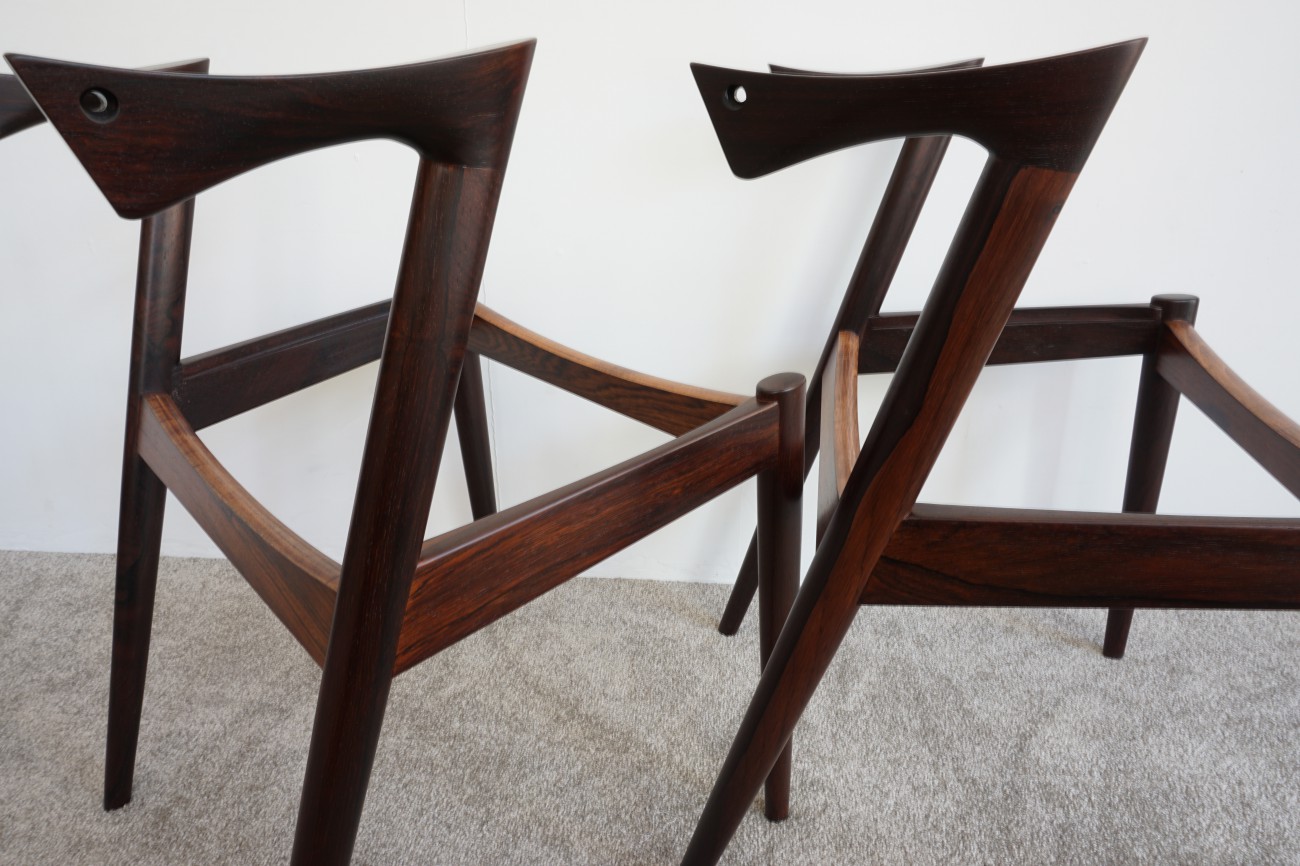 木部メンテナンス済み・生地張替前の状態 Kai kristiansen Schou Andersen Mobelfabrik No.42 Rosewood chair / カイクリスチャンセン ローズウッド チェア