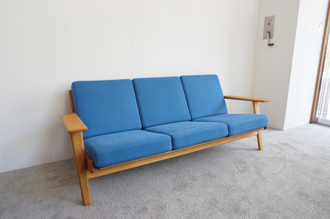 Hans J.Wegner GE2903 sofa Oak GETAMA / ハンス・ウェグナー ゲタマ社製 ビンテージソファ オーク材 コットンリネン