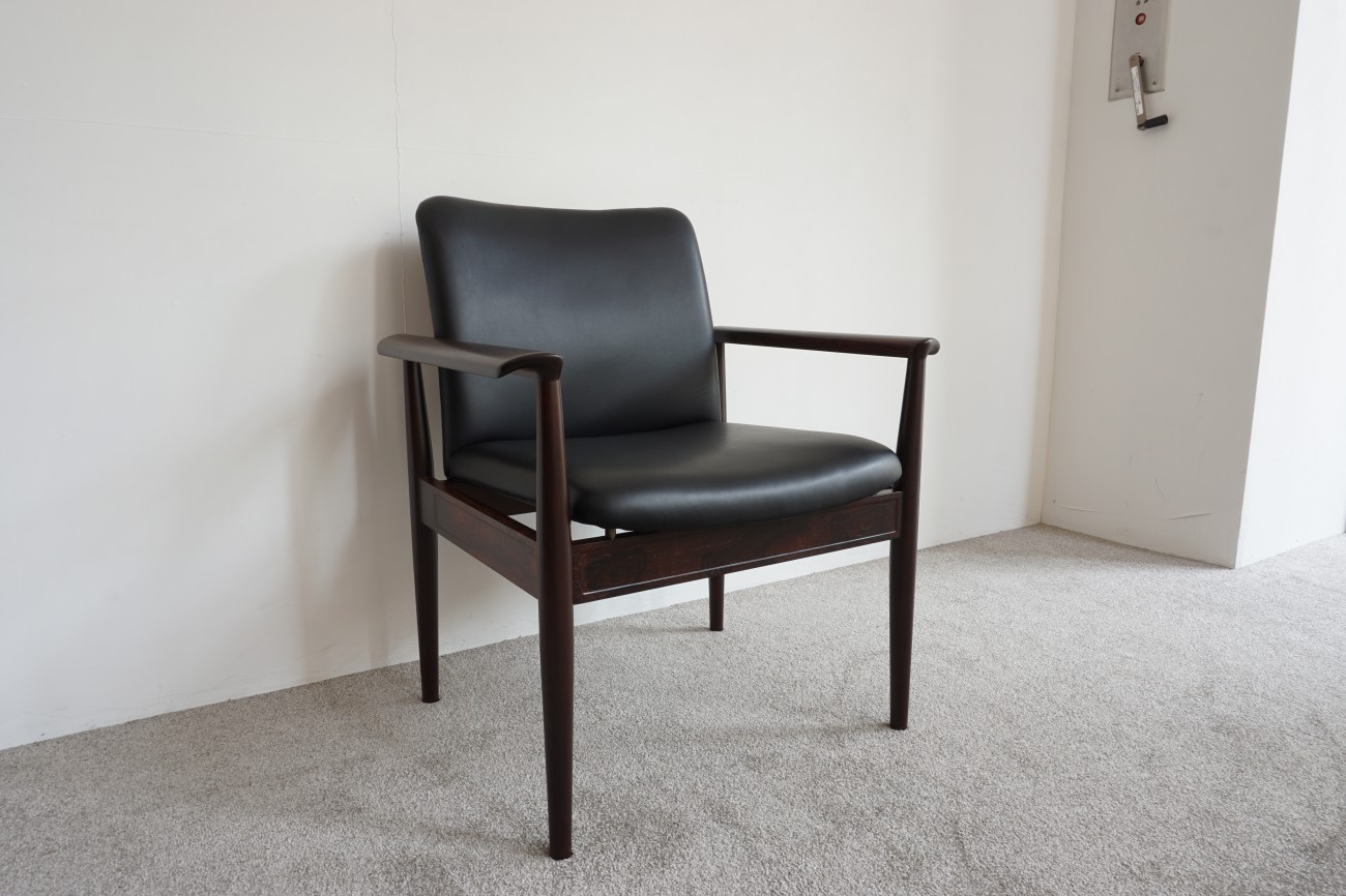 Finn Juhl Rosewood Diplomat Chair France & Son leather / フィンユール ローズウッド ディプロマットチェア シングルソファ レザー(本革)