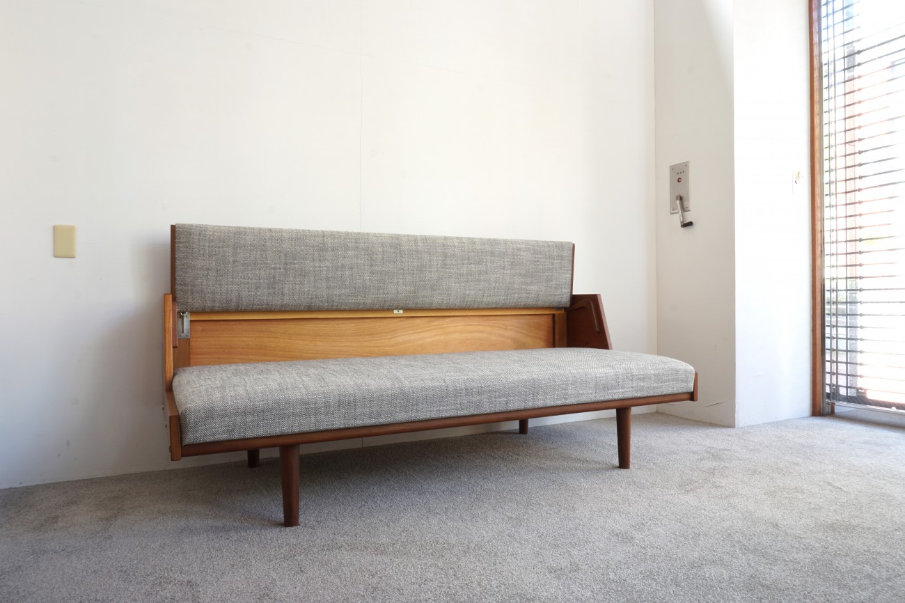 Hans J.Wegner GE258(GE6) Daybed sofa Teak GETAMA / ハンスウェグナー デイベッド ソファ チーク丸脚 ゲタマ