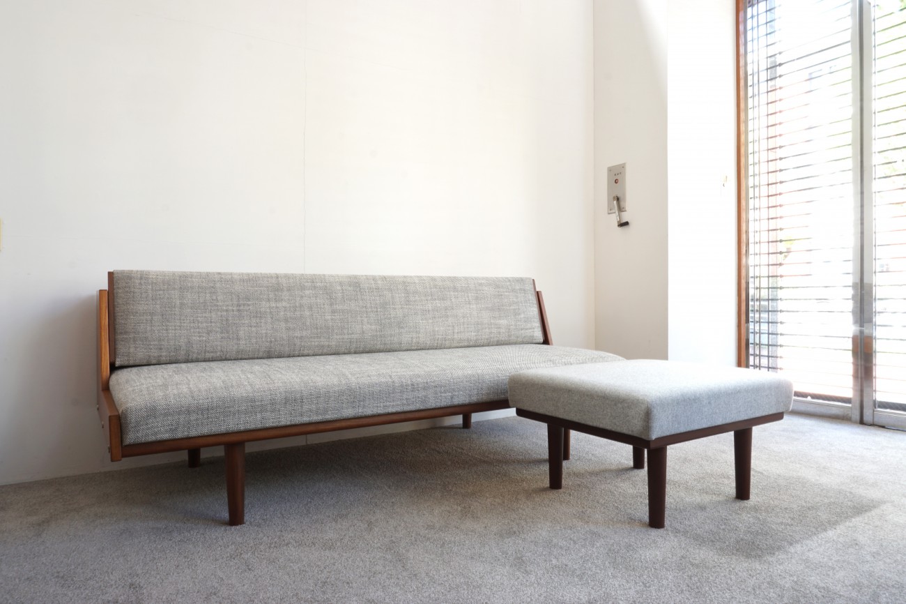 Hans J.Wegner GE258(GE6) Daybed sofa Teak GETAMA / ハンスウェグナー デイベッド ソファ チーク丸脚 ゲタマ