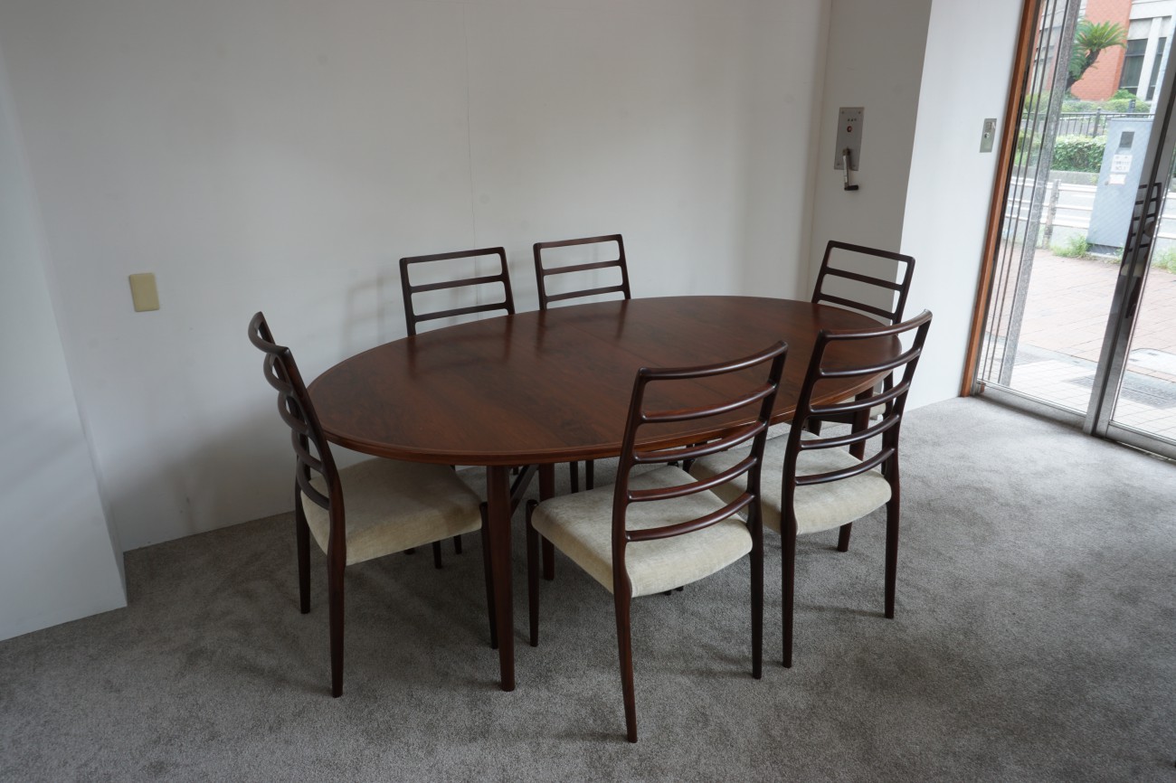 J.L.Moller Model No.82 Rosewood Chair(偶数脚セット販売)J.L.モラー ニールス・O・モラー ローズウッド チェア