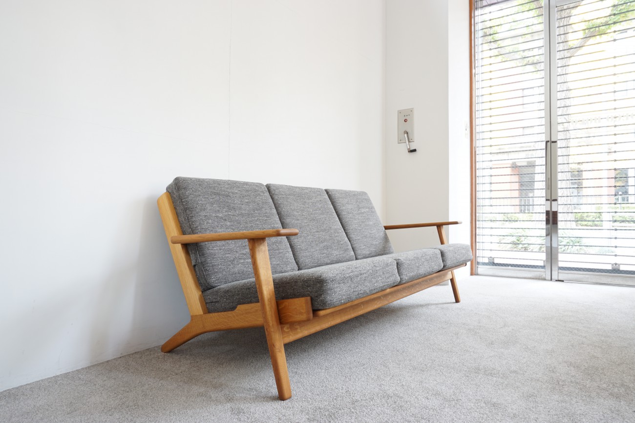 Hans J.Wegner GE290-3 sofa Oak GETAMA / ハンス・ウェグナー ゲタマ社製 ビンテージ 3シーターソファ オーク材